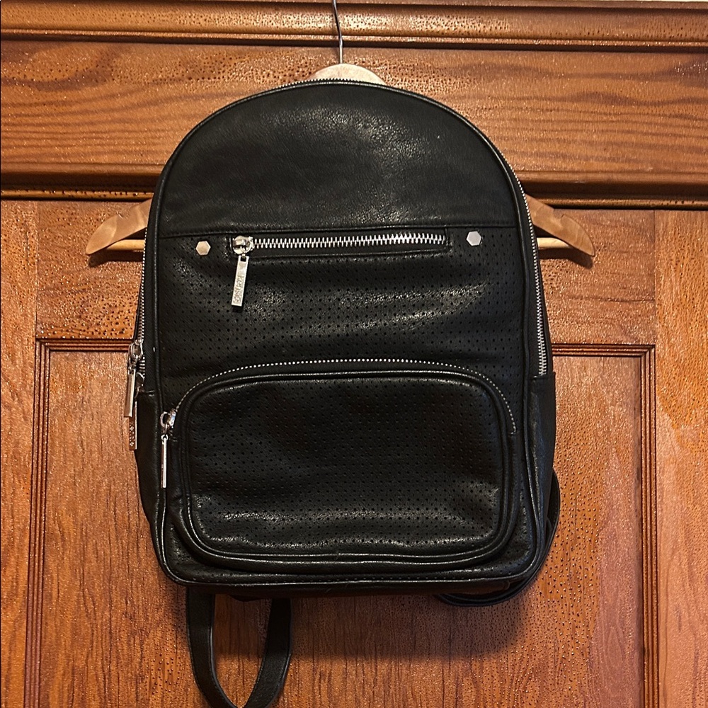 Black Leather Backpack